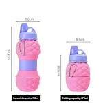 Silicone Folding Retractable Water Sports Bottle, Reusable and Portable, Perfect for Gym, Travel, and Outdoor Activities — photo 5