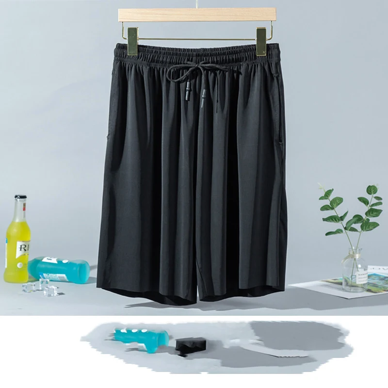 Men's Pajamas Summer Ice Silk Shorts Thin Style Loose Sports and Leisure Shorts Large Underpants Air Conditioning C — photo 9