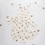 Macacão infantil de algodão com cadarço Roupa confortável e elegante para bebês Recém-nascidos Design de renda respirável Perfeito para uso diário e ocasiões especiais — foto 7