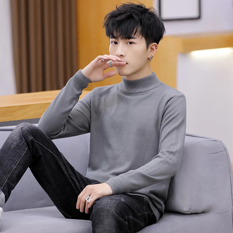 Title 2, Mens High-Neck Handsome Bottoming Shirt Sweate...