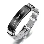 Steel black lettering