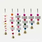 Stone Mineral Pet Supplies Bird Cage Toy Grinding Stone Flower Shape Hang Parakeet Toy For Parrot Biting String Bird Sup — photo 2