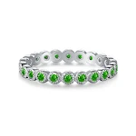 Anel Verde Safira Diamante Alto Carbono. Sofisticação e beleza em uma joia. Ideal para ocasiões especiais, um toque de luxo e elegância. — foto 1
