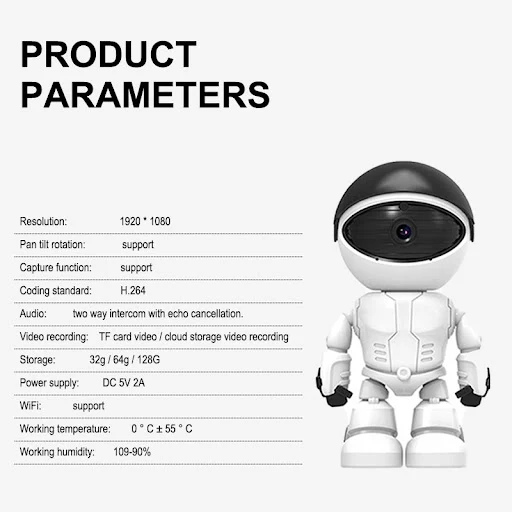 Title 6, IP Camera WiFi Smart Home Baby Monitor Huisdier...