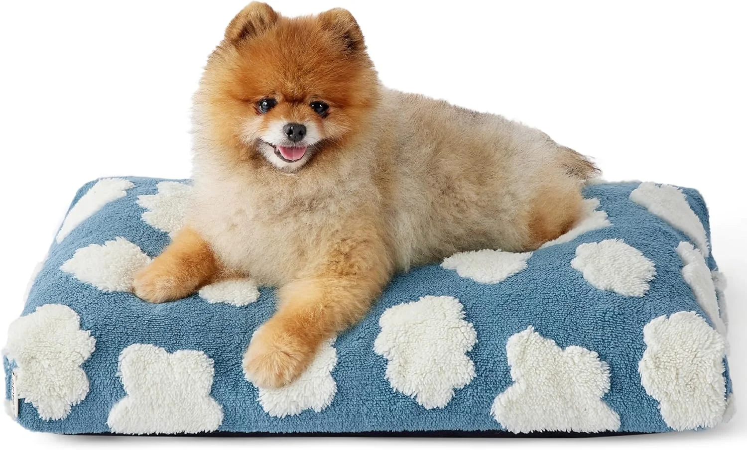 Large Dog Bed Thick Shredded Chopped Foam with Removable Cover. Cute Modern Fuzzy Plush Pet Bed for Indoor Use. — photo 18