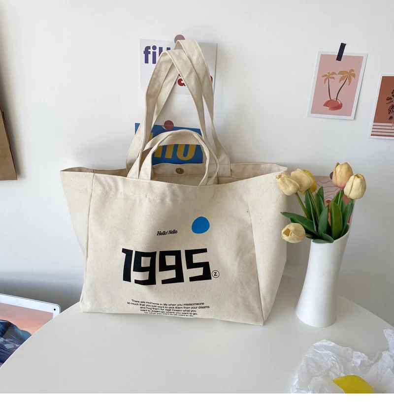 Title 4, Korean Version Large Capacity English Canvas Sh...