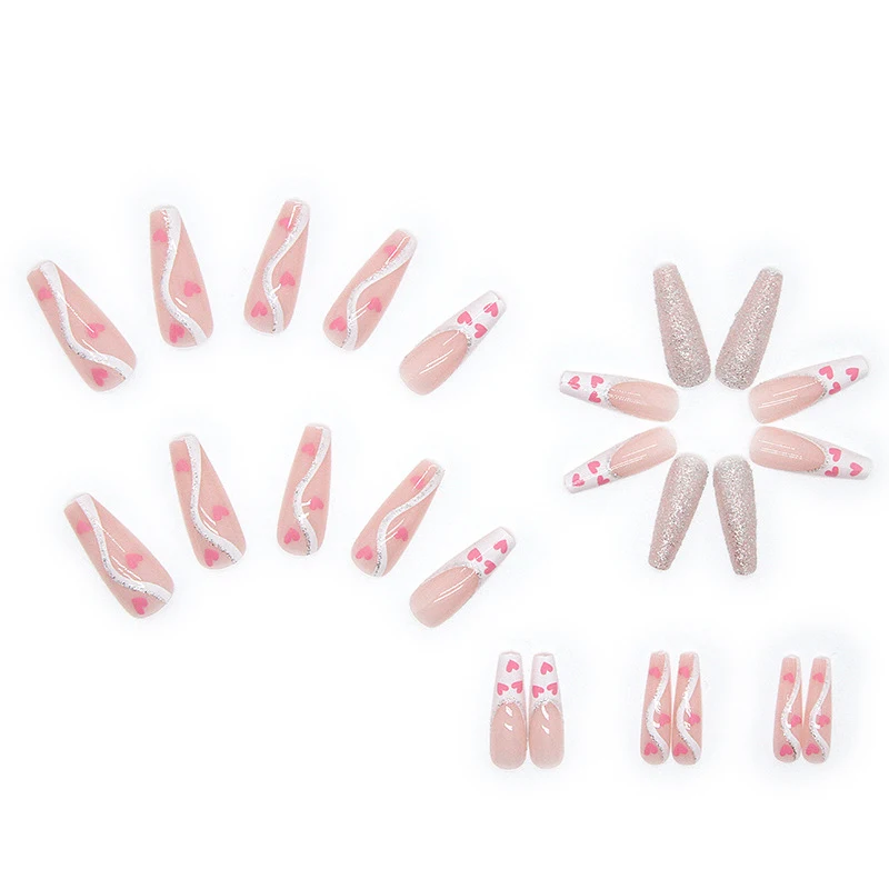 Unghie finte indossabili Bellezza e amore a portata di mano Unghie finte portatili per una manicure perfetta e veloce. — foto 8