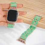 Green Strap Jewelry Watch Bracelet – A stylish accessory that combines elegance and functionality. Perfect for any occas — photo 10