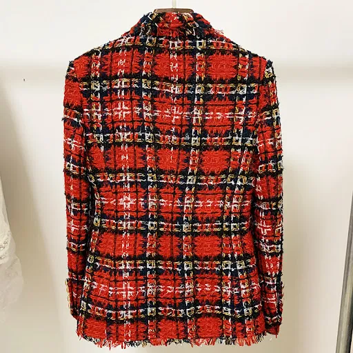 Title 3, Jaqueta de blazer de colarinho de lã de lã de t...