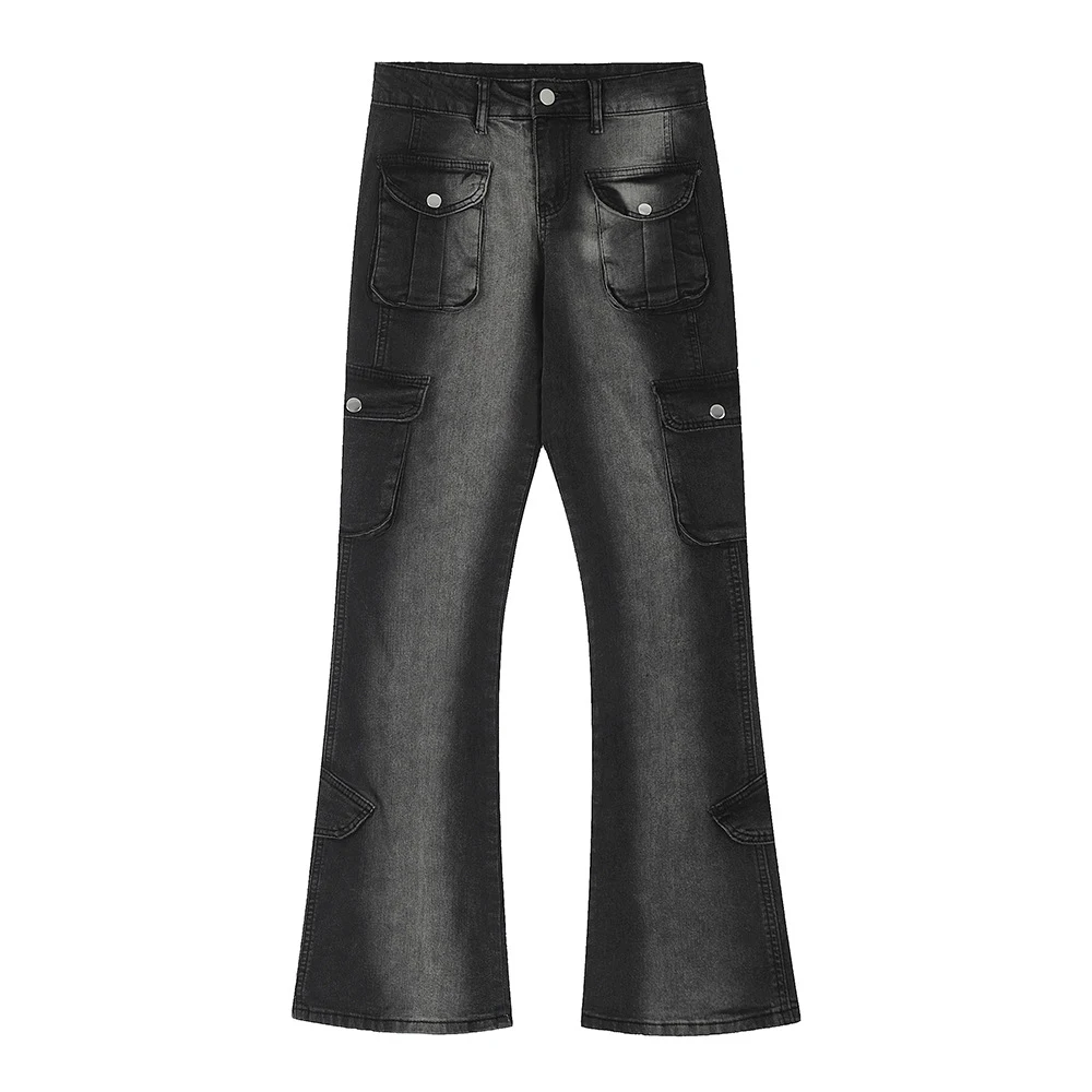 Jeans da uomo a zampa leggermente svasata con tecnologia inkjet, per un look moderno e confortevole, perfetto per ogni occasione. — foto 1