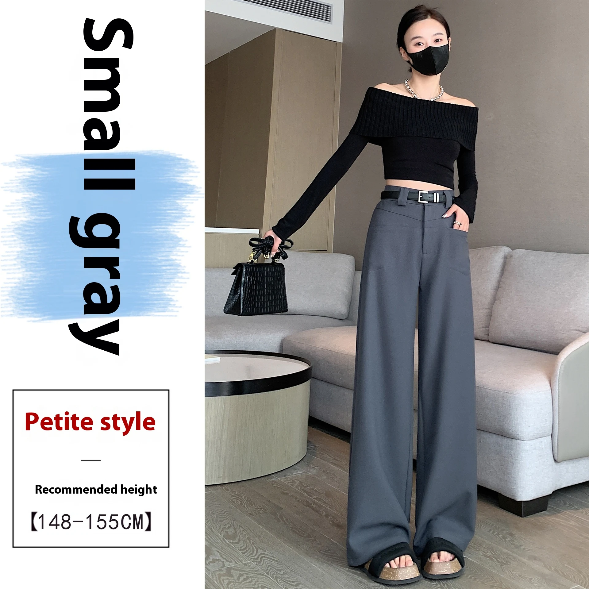Women's Straight Loose High Waist Suit Wide-leg Pants Comfortable Elegant Versatile for Work Casual or Special Occasions — photo 9