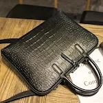 Black crocodile pattern enlarg