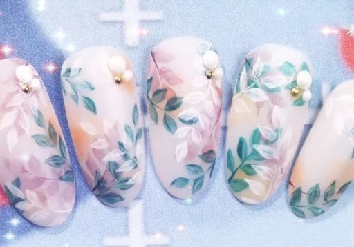 Title 4, Green Leaf Nagels sticker Cactus Groen Polka Do...