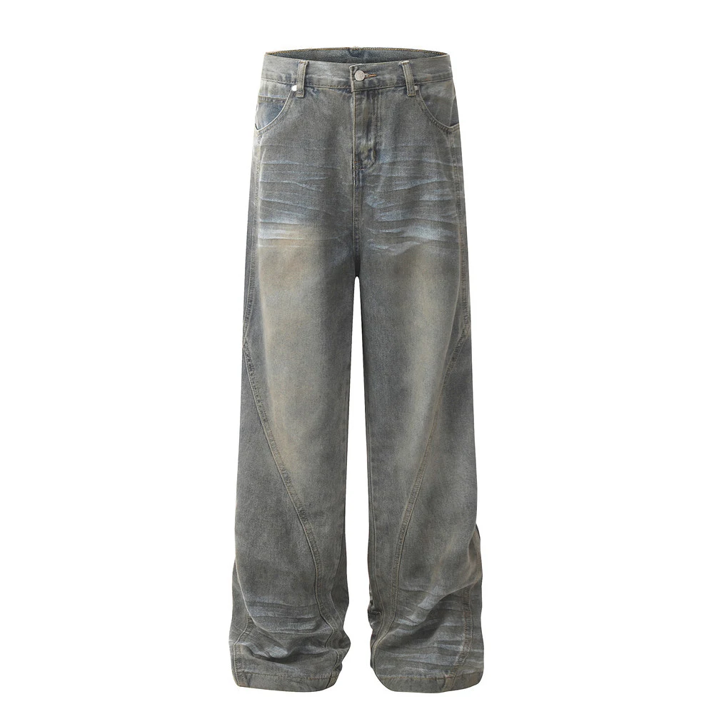 Washed Denim Old Dirty Pants For Men. Experience ultimate comfort and a vintage look. Perfect for everyday wear and a re — photo 4