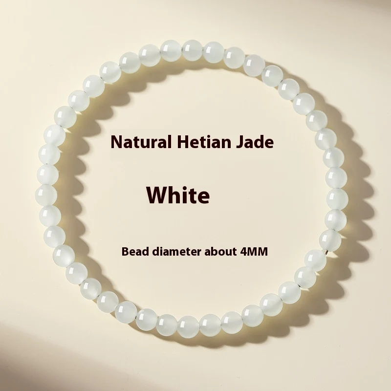 Title 5, Pulseira de jade natural Xinjiang ICE Clear Wat...