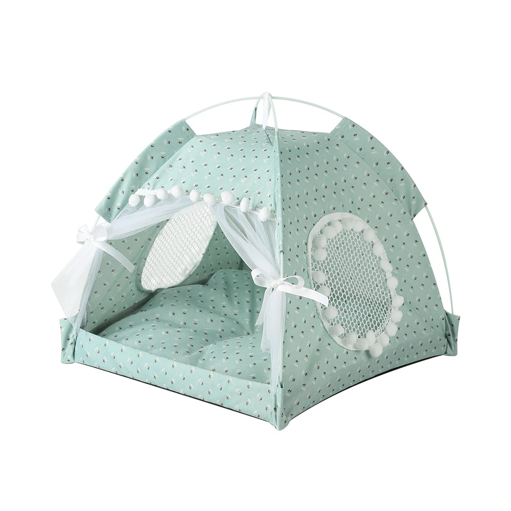 Title 2, Summer Semi-enclosed Cat Litter Kennel House Ma...