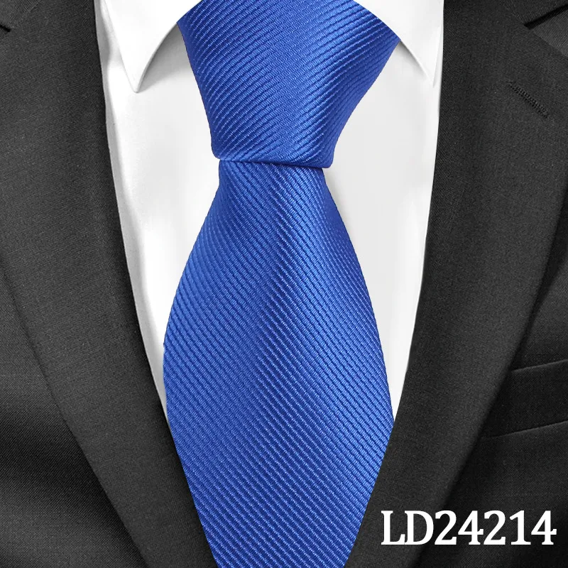 Title 11, Pinstripe Classic Plain Polyester Tie Set Fashi...