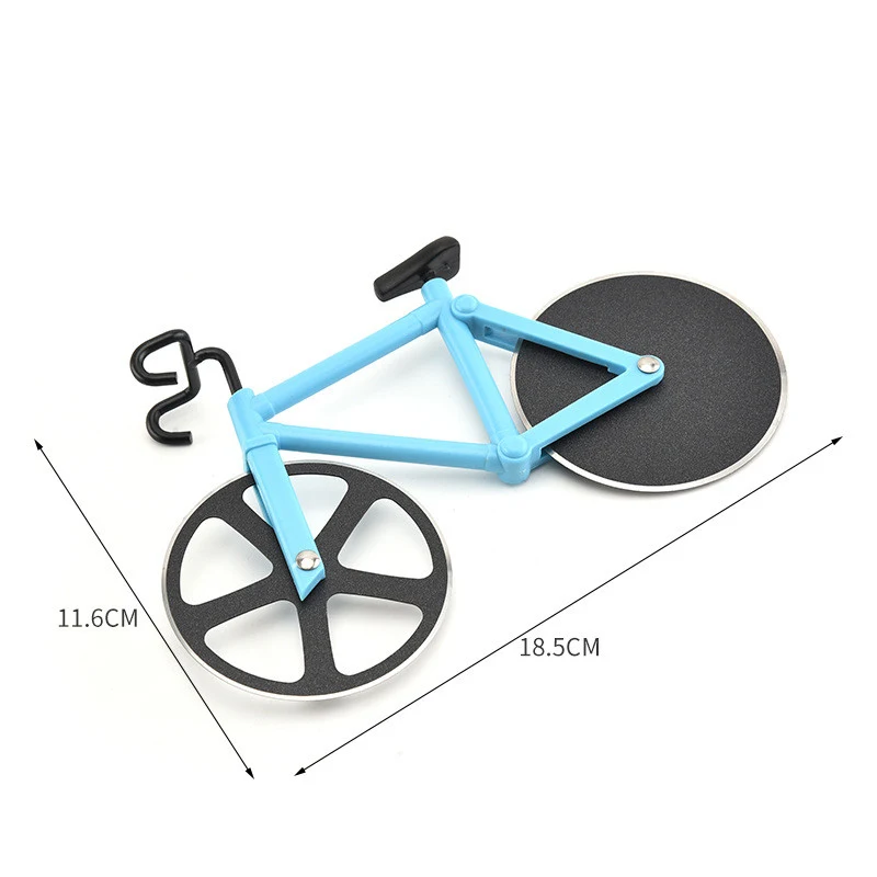 Stainless Steel Pizza Cutter Bicycle Shape Wheel Bike Roller Pizza Chopper Slicer Pizza Cutting Knife Kitchen Tool. — photo 8