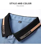 Autumn New Men's Thin Polo Shirt Casual Business Bottoming Shirt Men's T-shirt Stylish and comfortable for work or every — photo 2