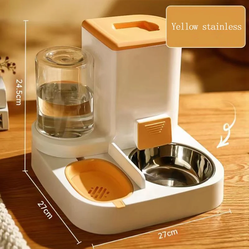 Title 5, Cat feeder Cat water dispenser Cat bowl Dog foo...