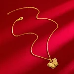 Colar de Borboleta Oca de Ouro Antigo Ouro Aluvial Uma joia deslumbrante para adicionar um toque único e elegante ao seu visual e estilo — foto 3