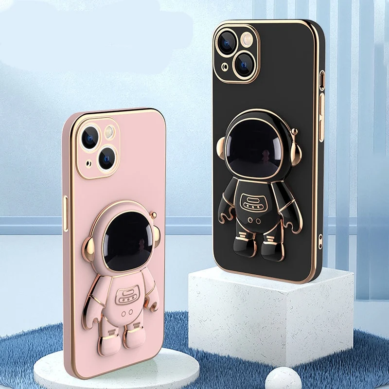 Title 2, Capa 3D Astronauta para Celular com Suporte Ele...