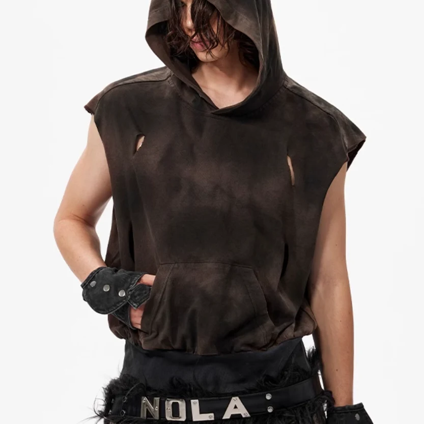 Title 8, Gilet con cappuccio corto Waste Soil Wind, prot...