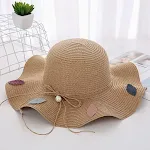Big Brim Straw Hat Khaki