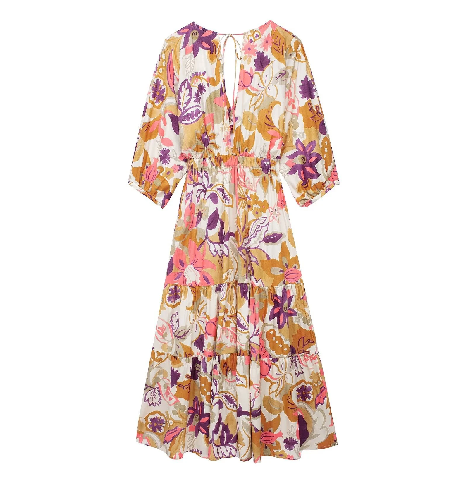 Title 27, Womens Printed Poplin Long Dress – a comfortab...