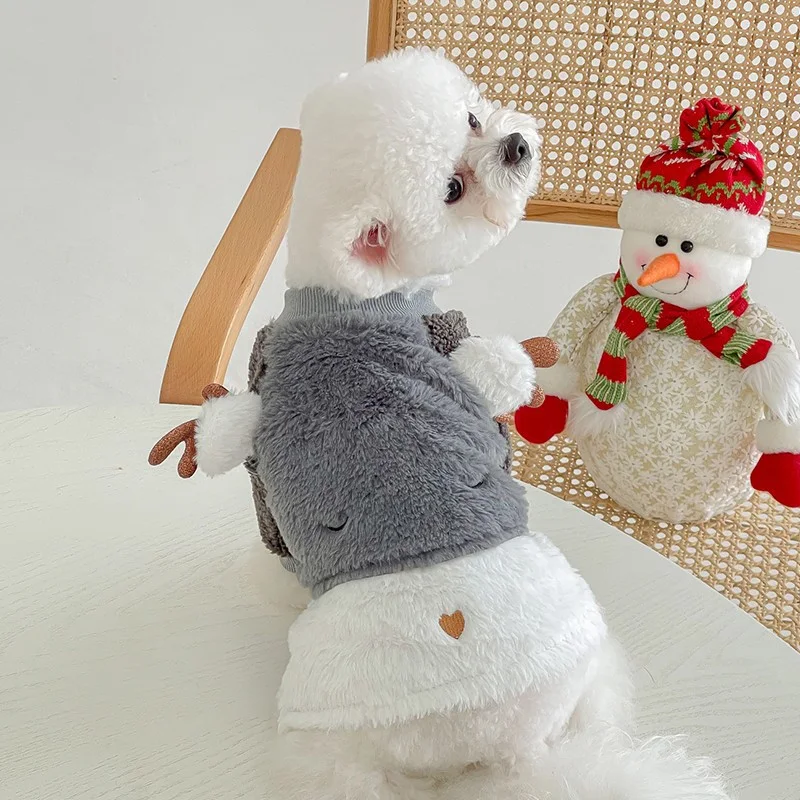 Roupas de cachorro de Natal Elk fofas e quentes — foto 3