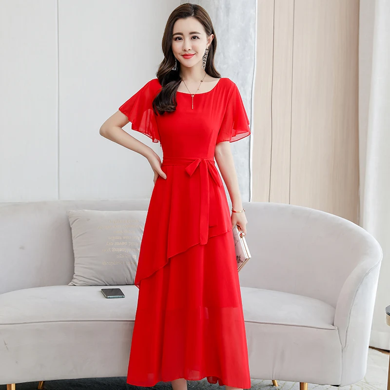 Title 9, Korte chiffon jurk met korte mouwen voor dames,...