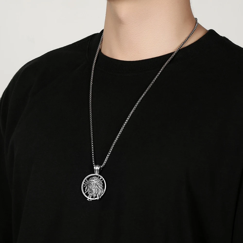 Colar pingente masculino de hip hop criativo minimalista — foto 5