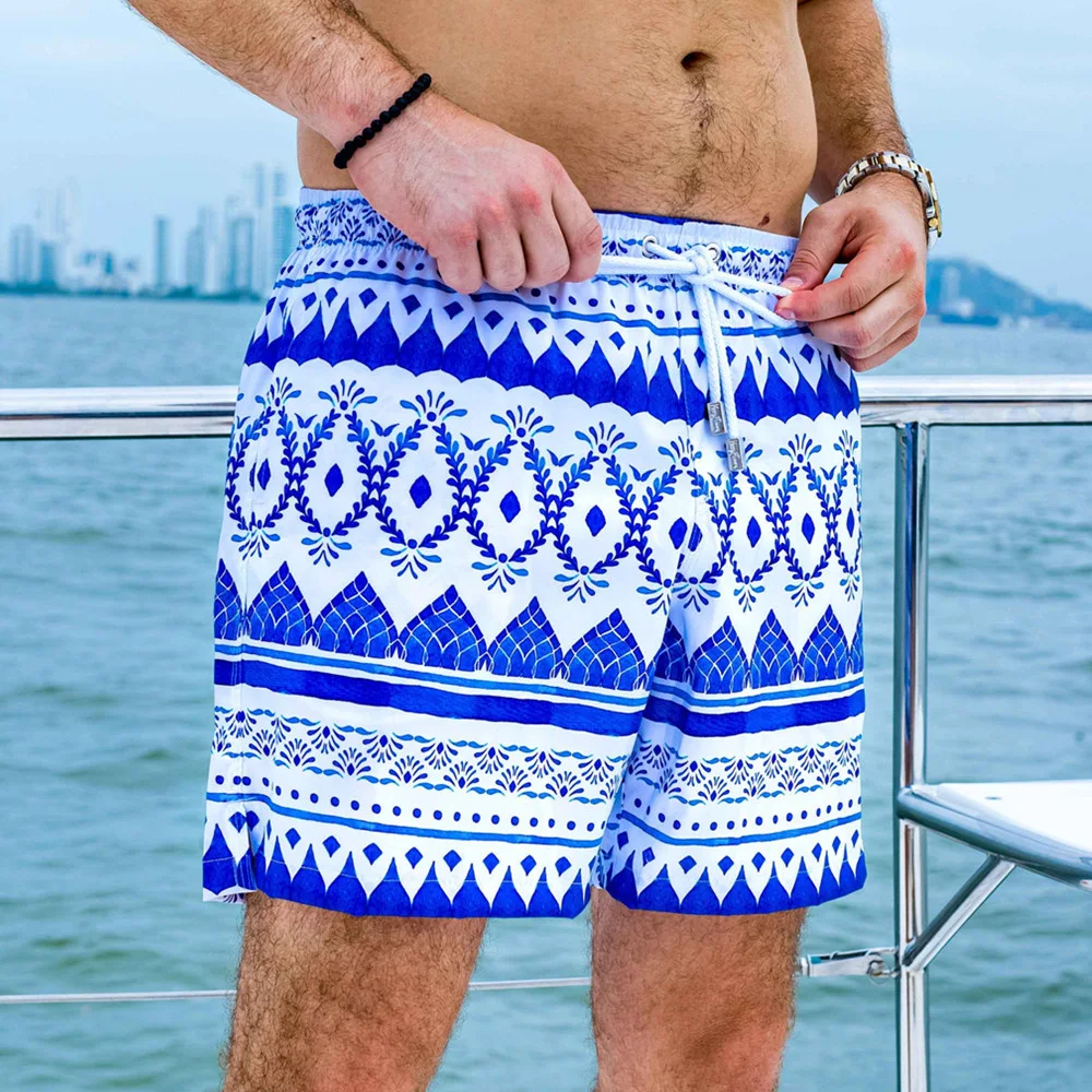 Men's Printed Loose Casual Beach Shorts for Hot Springs, comfortable and stylish, perfect for summer, lightweight and br — photo 18
