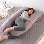 Travesseiro em U para dormir de lado com pernas, suporte total para corpo e conforto superior. Durma melhor e alivie a pressão. — foto 4