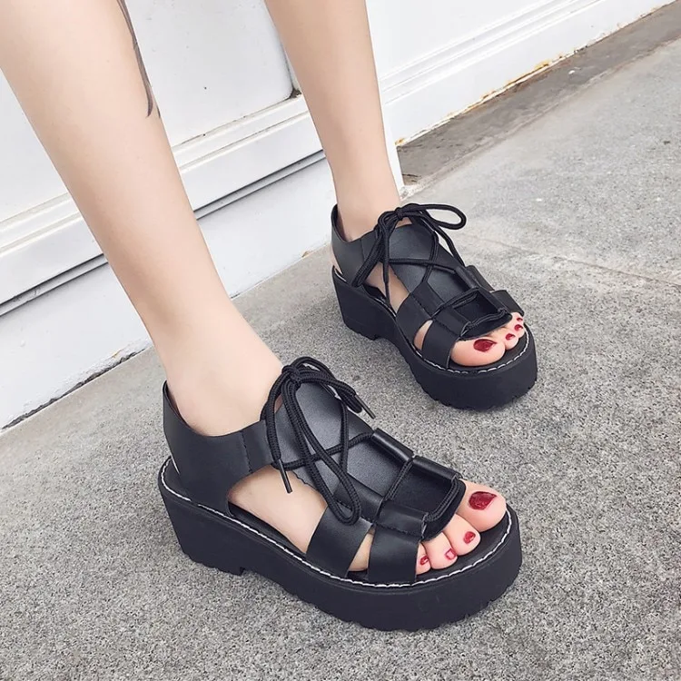 Title 4, Womens shoes wild casual fish mouth student sa...