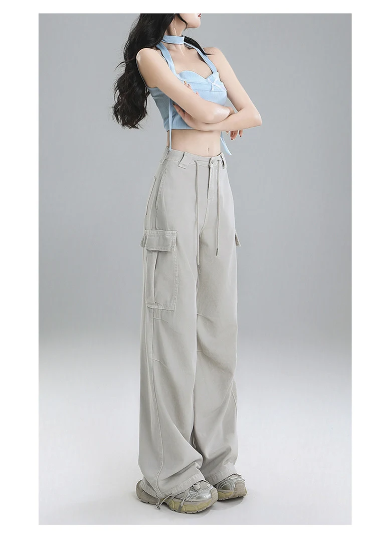 Title 10, Womens Straight Cargo Jeans with Multi-Pockets...