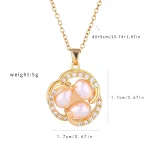 Colar giratório com flor de pérolas para design de moda, adicione elegância e sofisticação ao seu look diário. — foto 3