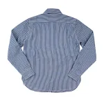 Camisa Masculina Listrada Vertical Retro Americana. Desfrute do estilo vintage com conforto e elegância. Perfeita para um visual casual sofisticado, respirável e estiloso — foto 7