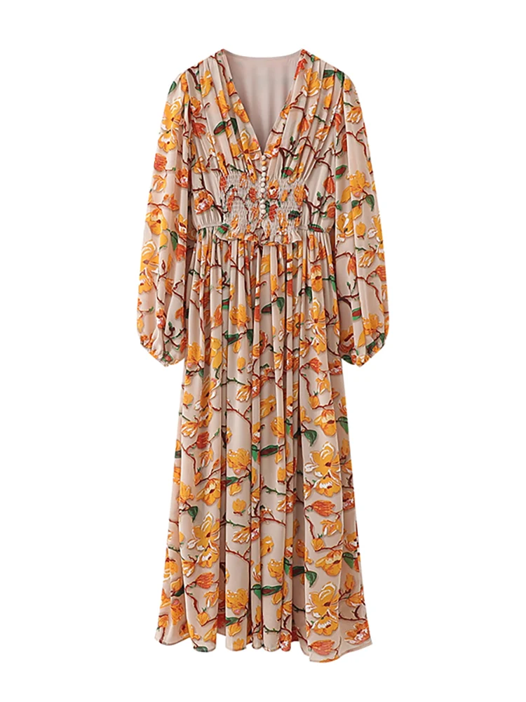 Women's Temperament High-End Retro Long Dress Timeless Elegance Exquisite Design Comfortable Fit Sophisticated Style Per — photo 3