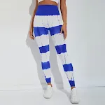Leggings deportivos de talle alto sin costuras con estampado tie-dye para mujer. Diseñados para un ajuste cómodo y libertad de movimiento. — foto 3