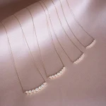 Colar de prata S925 com diamantes em uma fileira. Elegância radiante para o dia a dia ou ocasiões especiais. Um presente perfeito. — foto 7