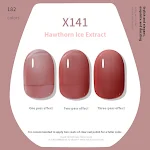 Nude Ice Transparent Color Cherry Red White UV Polish for stunning nails. Long-lasting color, easy application, flawless — photo 3