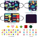 Quadro de vestir infantil de feltro Brinquedo educativo para bebês Estimula habilidades práticas e motoras finas. Ideal para aprendizado. — foto 5