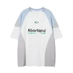 Casual T-shirt met korte mouwen en kleurcontrast patchwork. Ideaal voor een relaxte look. Comfortabel en veelzijdig, perfect voor dagelijks gebruik. — foto 4