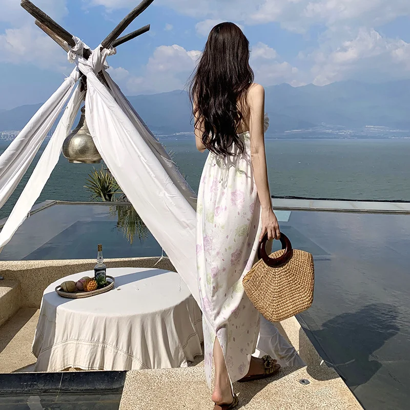 French Style Gentle Three-dimensional Flower Tube Top Dress, a soft and elegant choice for a feminine look. Perfect for — photo 3