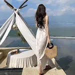 French Style Gentle Three-dimensional Flower Tube Top Dress, a soft and elegant choice for a feminine look. Perfect for — photo 3