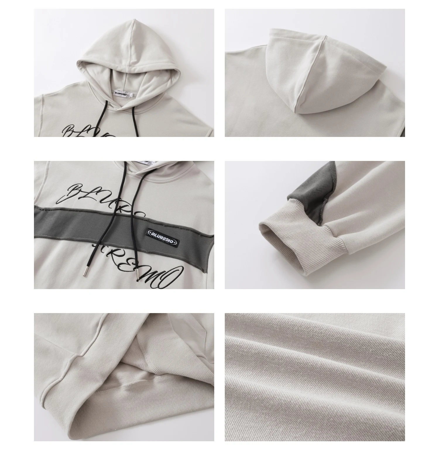 Title 6, Hoodie met losse pasvorm, lange mouwen en burr-...