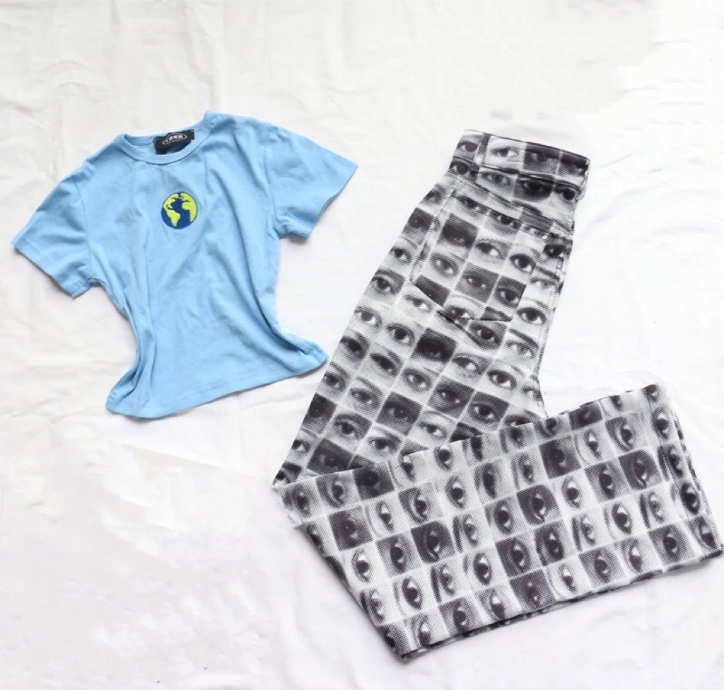 Title 2, Womens Trendy High Street Eye Print High Waist...
