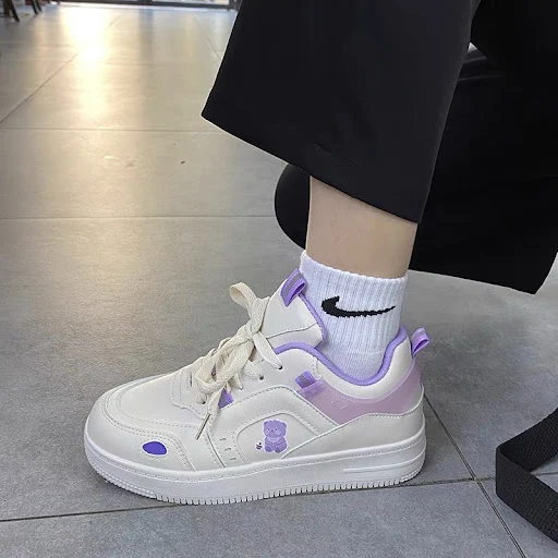 Title 5, Thick Soled White Shoes Female Students All Mat...