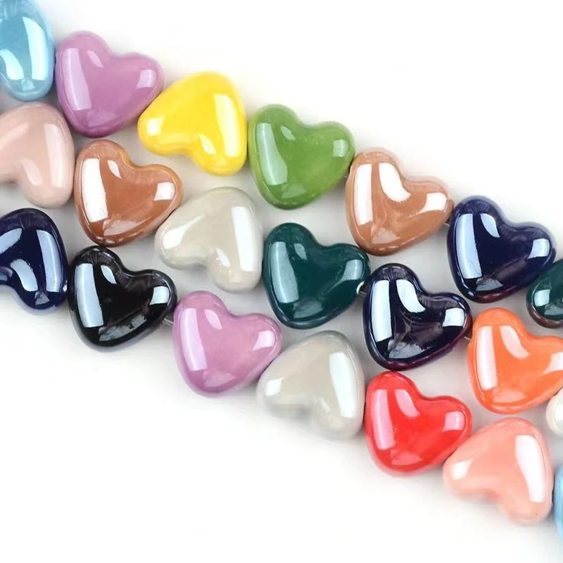 Contas de cerâmica Cross Hole Love para criar joias charmosas e personalizadas. Perfeitas para colares, pulseiras e artesanato criativo. — foto 3
